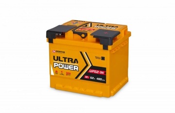 Акумулятор Ultra Power 12V 52ah 480A P+, Україна