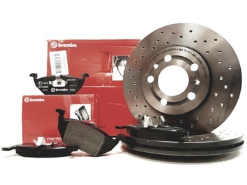 Brembo Xtra диски + колодки спереду AUDI A3 8L 256 мм