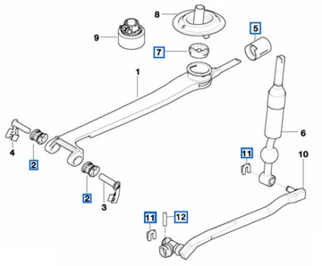 BMW ремкомплект важеля перемикання передач E60 OE