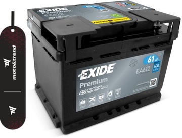 БАТАРЕЯ EXIDE PREMIUM P + 61AH / 600A EA612