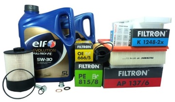 4xFiltr + olej 5W30 Nissan Interstar NV400 2.3 dCi