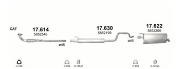 З'ЄДНУВАЛЬНА ТРУБА OPEL MERIVA A 1.6 17.614