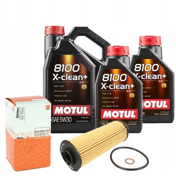 Filtr + Motul X-clean+ 5W30 BMW 430d Mild Hybrid