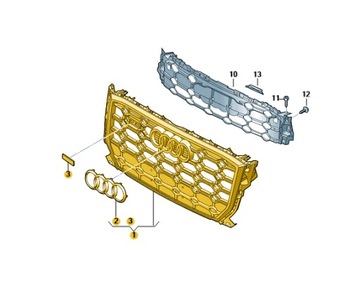 Решетка радиатора передний бампер AUDI Q2 ASO оригинал