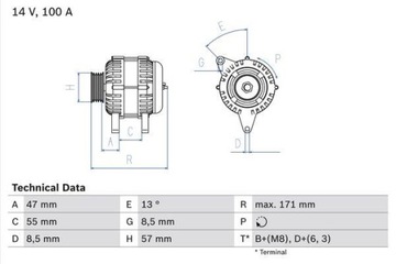 Bosch 0 986 040 370 генератор