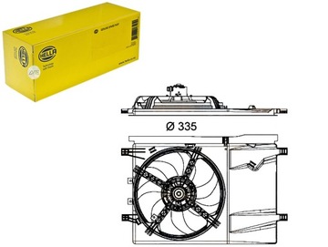 ВЕНТИЛЯТОР РАДІАТОРА HELLA 1253P2 51810260 CN7549