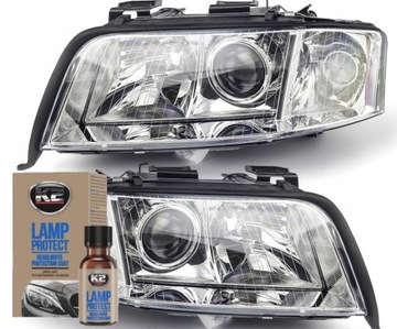 REFLEKTORY Lampy AUDI A6 C5 LIFT -05 KPL + POWŁOKA