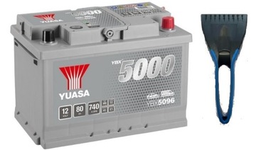 AKUMULATOR YBX5096 YUASA 80AH 740A SILVER