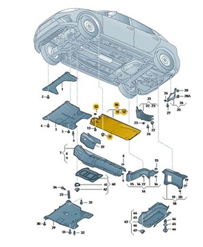 НИЖНЯ КРИШКА ШАСІ ПІДЛОГИ SKODA SCALA KAMIQ LE