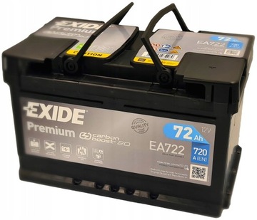 Аккумулятор Exide PREMIUM 72AH EA722 3 года.