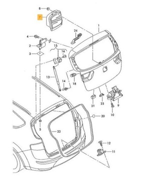 OE SEAT РУЧКА ДВЕРЕЙ БАГАЖНИКА SEAT ALTEA / XL