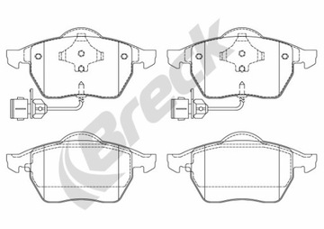 Гальмівні колодки передні BRECK AUDI A6 1.8