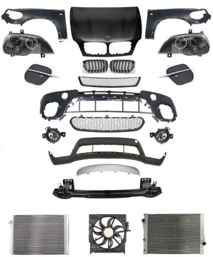 BMW X5 E70 10-14 передний капот крыло фара ремень