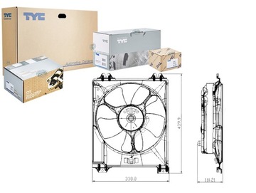 WENTYLATOR CHŁODNICY (Z OBUDOWĄ) FIAT SEDICI SUZUK