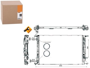 CHŁODNICA VW A4 A5 A6 07- Q5 08- SEAT EXEO 08- NRF