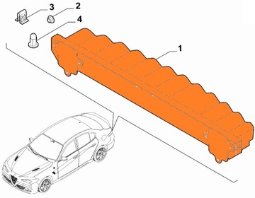 Belka zderzaka tylna Alfa Romeo Giulia