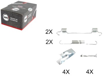 Монтажний комплект гальмівних колодок [A. B. S.]