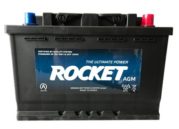 Аккумуляторная батарея Rocket AGM 12V 70ah 760A P+