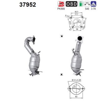 Каталітичний нейтралізатор Audi Seat Skoda Vw 1.4 TSI / TFSI 2008>