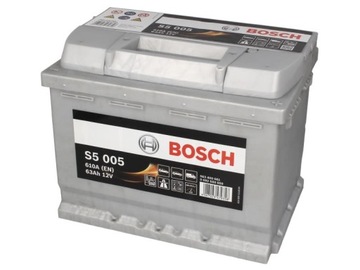 Akumulator BOSCH S5 005 (63Ah/610A, prawy +, B13)