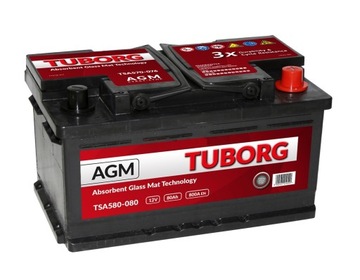 Акумулятор Tuborg AGM 12V 80ah 800A START-STOP