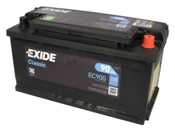 Акумулятор EXIDE 12V 90AH/720A CLASSIC P+