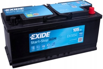 Старт-стоп батарея EXIDE AGM 105AH 950A EK1050