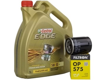 CASTROL EDGE 5W30 LL 5L+FILTR OLEJU OP575