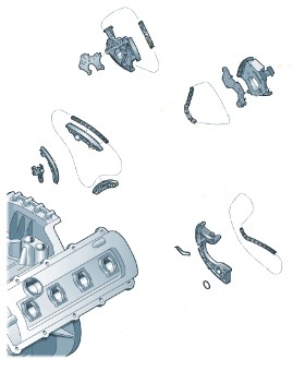 Rozrząd łańcuch rozrządu Audi A6 2.4 V6 BDW