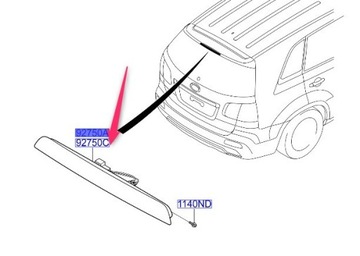 Додатковий стоп-сигнал Kia Sorento 2009 -