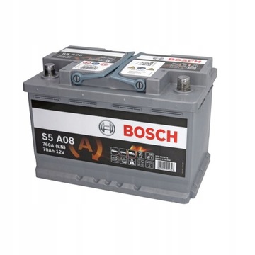 Акумулятор BOSCH AGM 70AH 760A P+