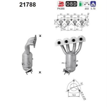 KATALIZATOR OPEL MOKKA ZAFIRA B, C 1.6 1.8