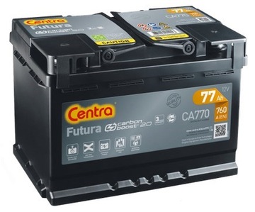 AKUMULATOR CENTRA FUTURA 77Ah 760A DOJAZD+WYMIANA