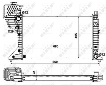 55349A / NRF РАДІАТОР DB SPRINTER CDI 00-06