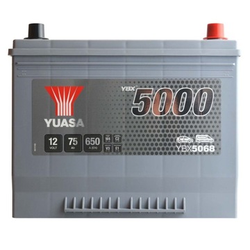 Akumulator YUASA YBX5068 12V 75Ah 640A P+