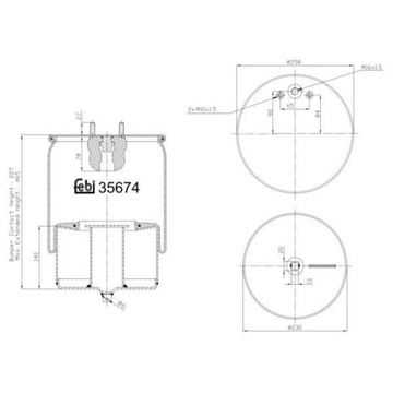 Сильфон пневматичної підвіски. Febi Bilstein 35674