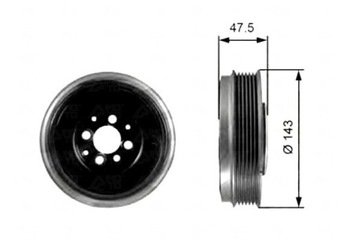 Gates KOŁO PASOWE WAŁU KORBOWEGO AUDI A3 SEAT CORD