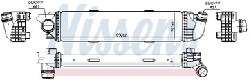 NISSENS охолоджувач наддувного повітря 96149