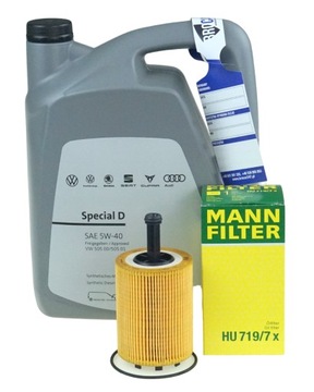 FILTR OLEJU + OLEJ 5W40 OE VW GOLF V VI 5 6 2.0TDI