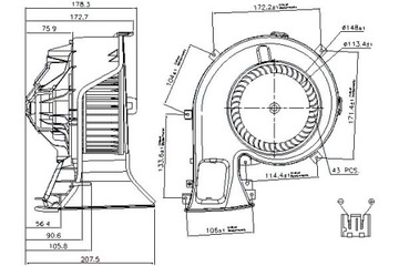 ПОВІТРОДУВКА SAAB 9-3 9-3X 1.8-2.8 09.02-02.15 НІССЕНС