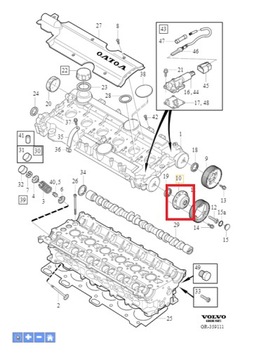 Колесо регулювання фаз газорозподілу Volvo OE 1275362