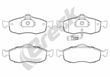 ПЕРЕДНІ ГАЛЬМІВНІ КОЛОДКИ BRECK FORD COUGAR 2.0