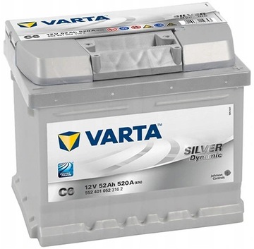 Акумуляторна батарея VARTA SILVER 52ah 520a C6