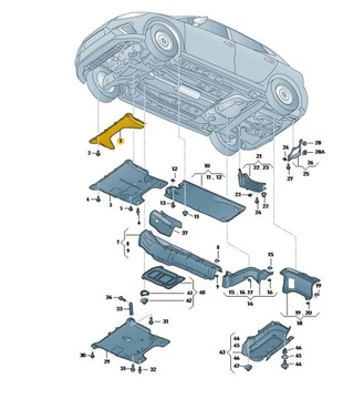 НИЖНЯЯ ПЕРЕДНЯЯ ЗАЩИТА ДВИГАТЕЛЯ SKODA SCALA KAMIQ