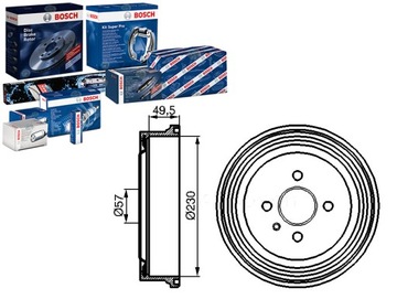КОМПЛЕКТ ГАЛЬМІВНИХ БАРАБАНІВ [BOSCH]