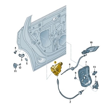 Замок задньої правої двері AUDI A6 A7 Q8 E-TRON