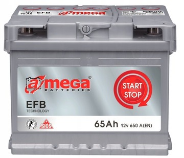 Акумулятор AMEGA EFB Start Stop 12V 65AH 650A