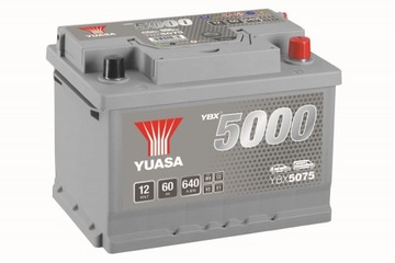 AKUMULATOR YUASA 5000 YBX5075 60AH 640A P+