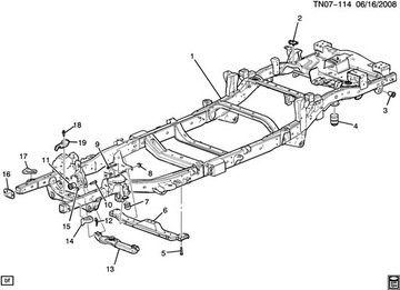 HUMMER H3 06-10R рамка кузова