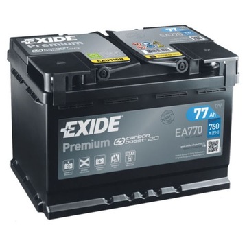 Akumulator Exide Premium 12V 77Ah 760A P+ EA770